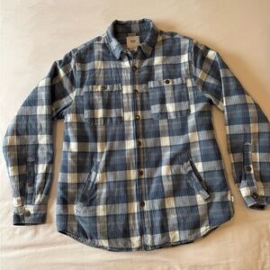 Katin M’s Blue Plaid Sherpa Lined Shacket. Like new. From smoke free home.